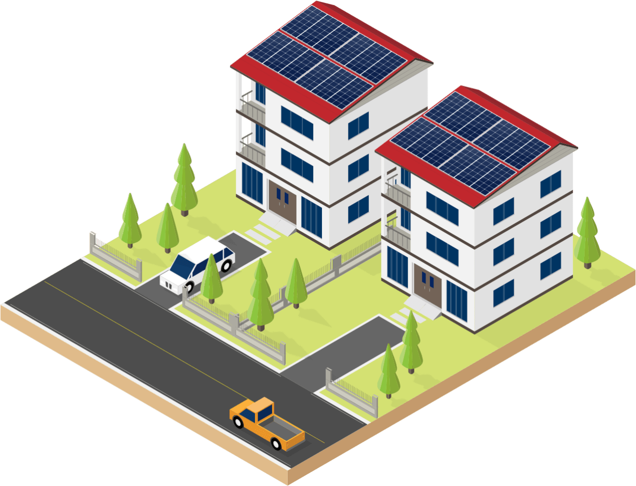 Haus mit Solaranlage für Mieterstrom